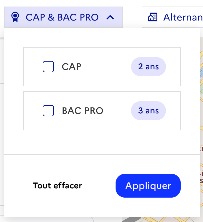 Filtre par diplĂ´me
